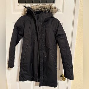 The North Face Women's Black Ski Snow Jacket with Faux Fur Hood